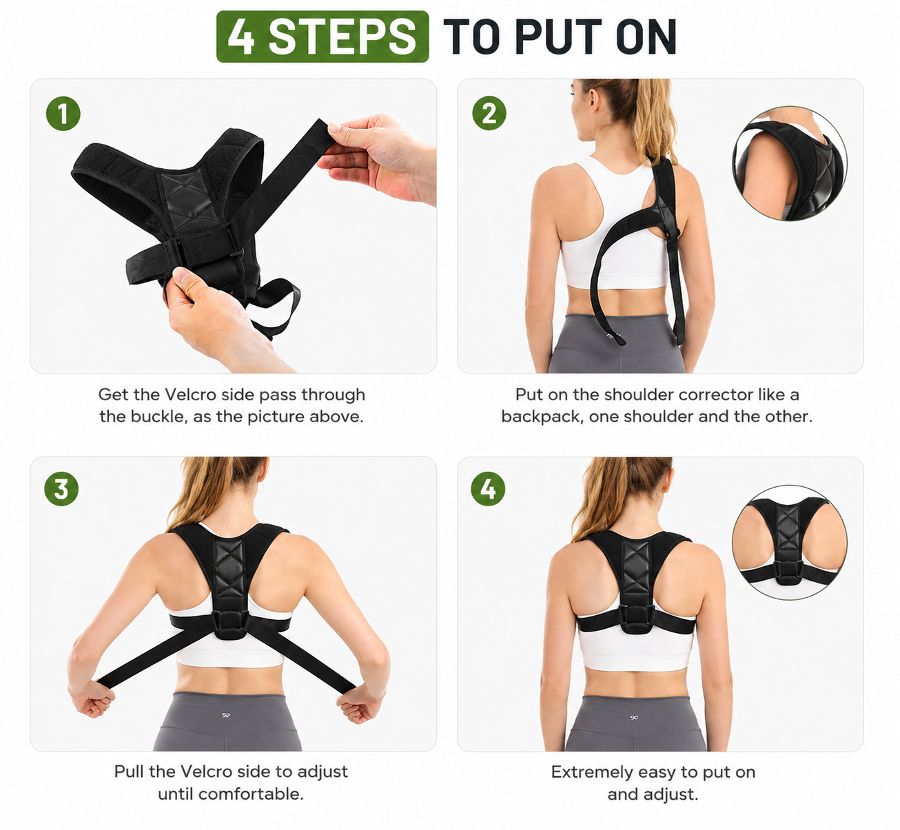 Adjustable Posture Corrector Back & Shoulder Support Brace